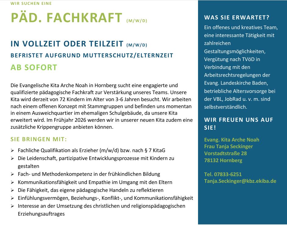 Stellenangebot